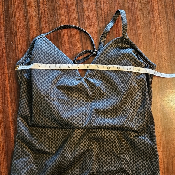 Chico’s Swim Animal Foil Black Gray Sweetheart Mio One Piece Swimsuit Sz 16 NWT - Picture 7 of 15